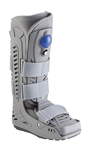 Air Walker Fracture Boot Medium Grey Semi Rigid Shell Air Bladders Rocker Sole