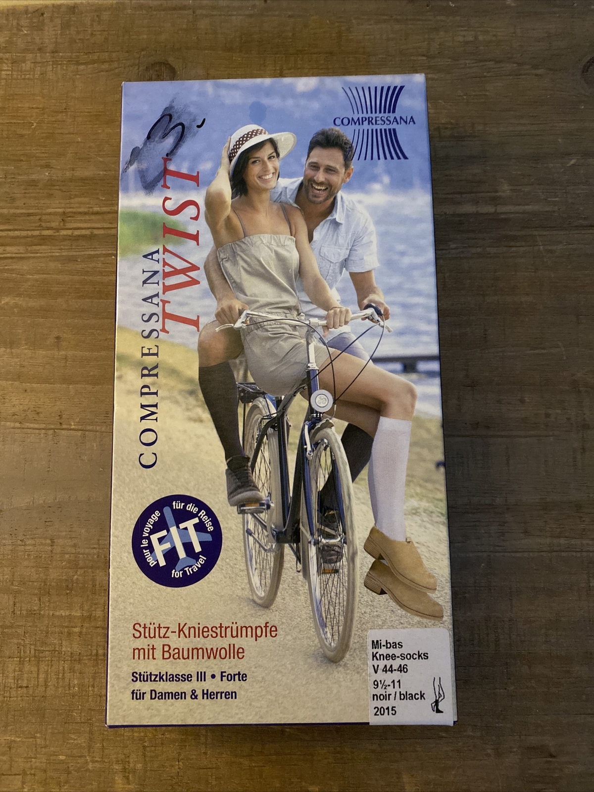 Compressana Twists Knee High Compression Stocking Made in Germany Black