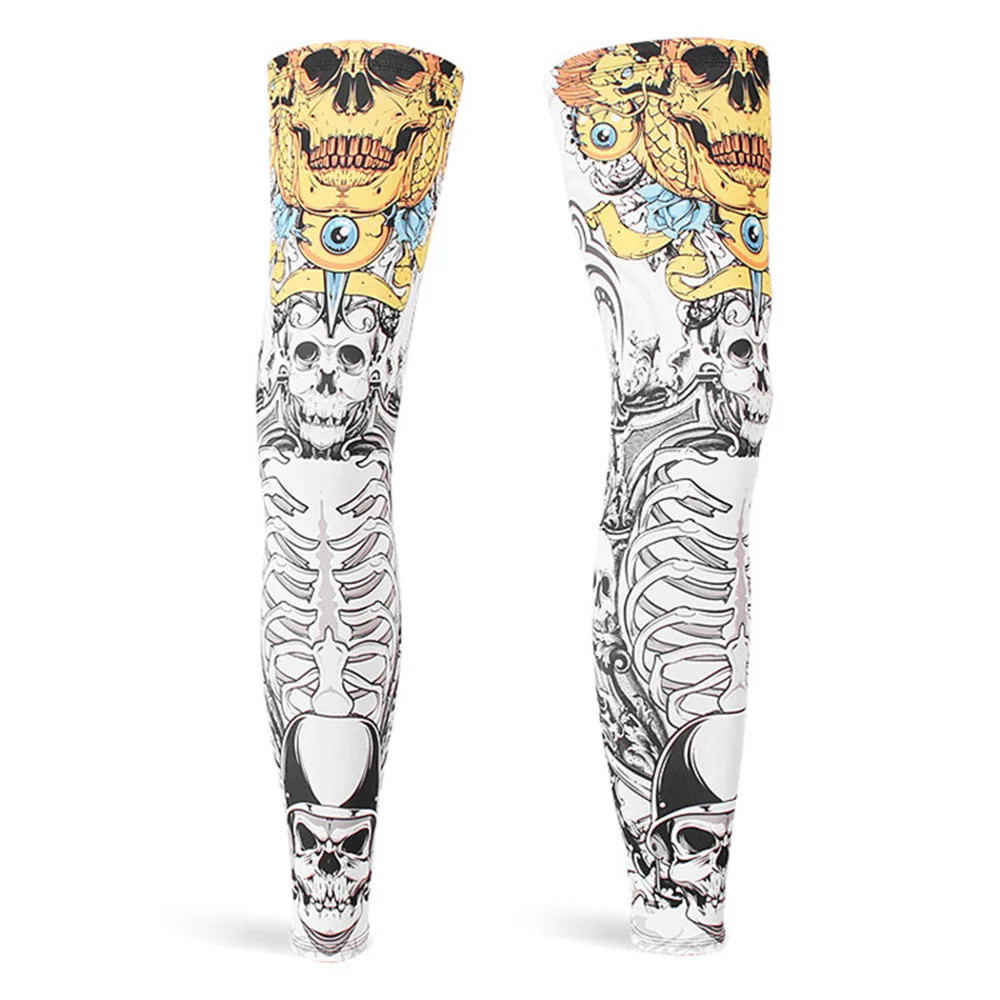 Cycling Leg Sleeves Sports Safety Quick Dry Anti UV Ice Silk Leggings Cover Leg