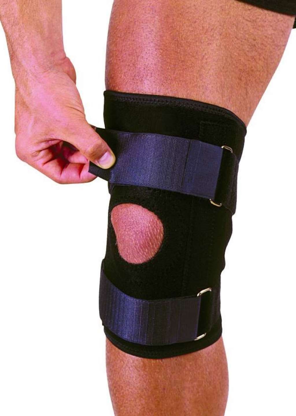 BILT-RITE Neoprene Knee Stabilizer with Knee Strap, (One Size) Black universal-s