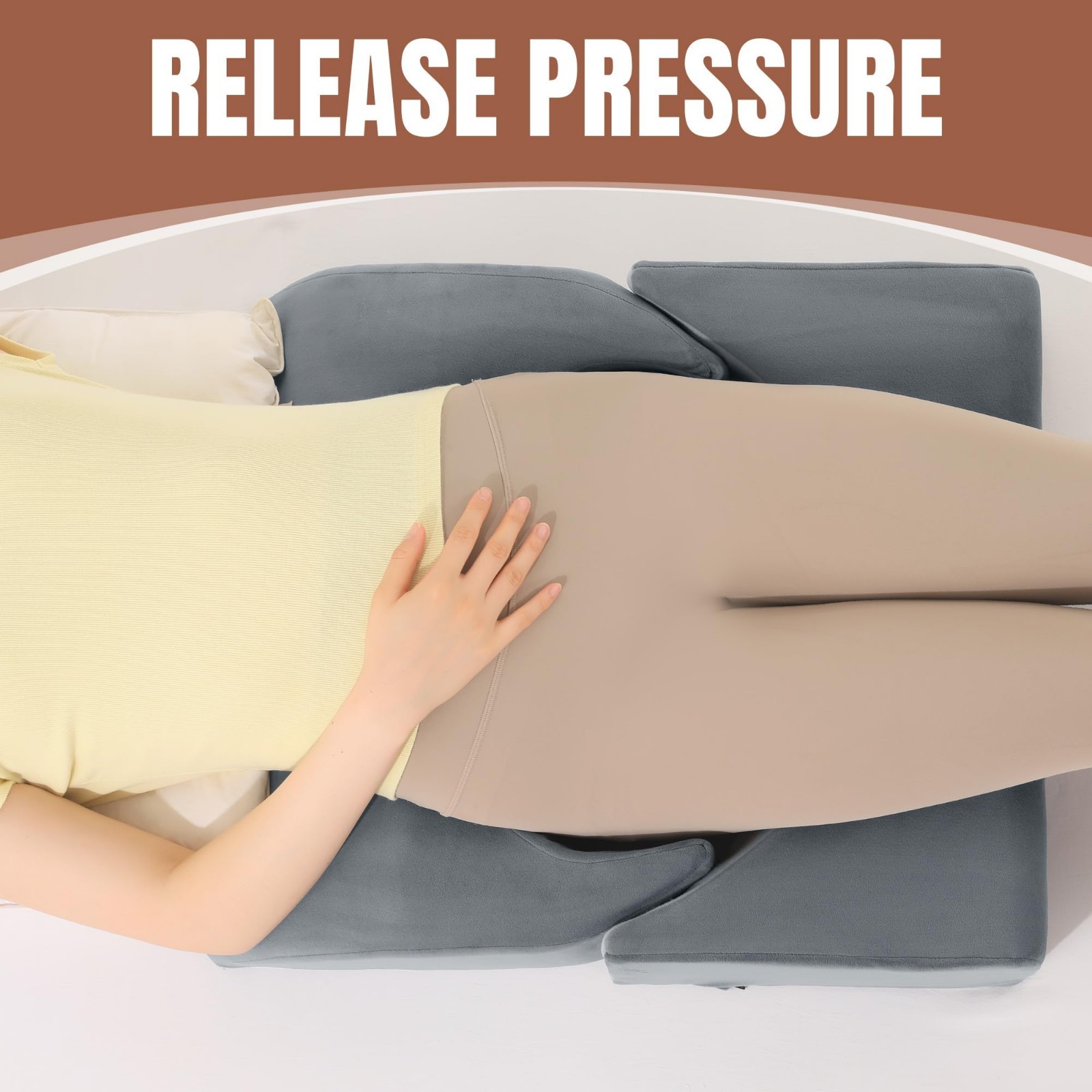 Adjustable BBL Pillow for Post Surgery Recovery, High Density Foam, Butt Support