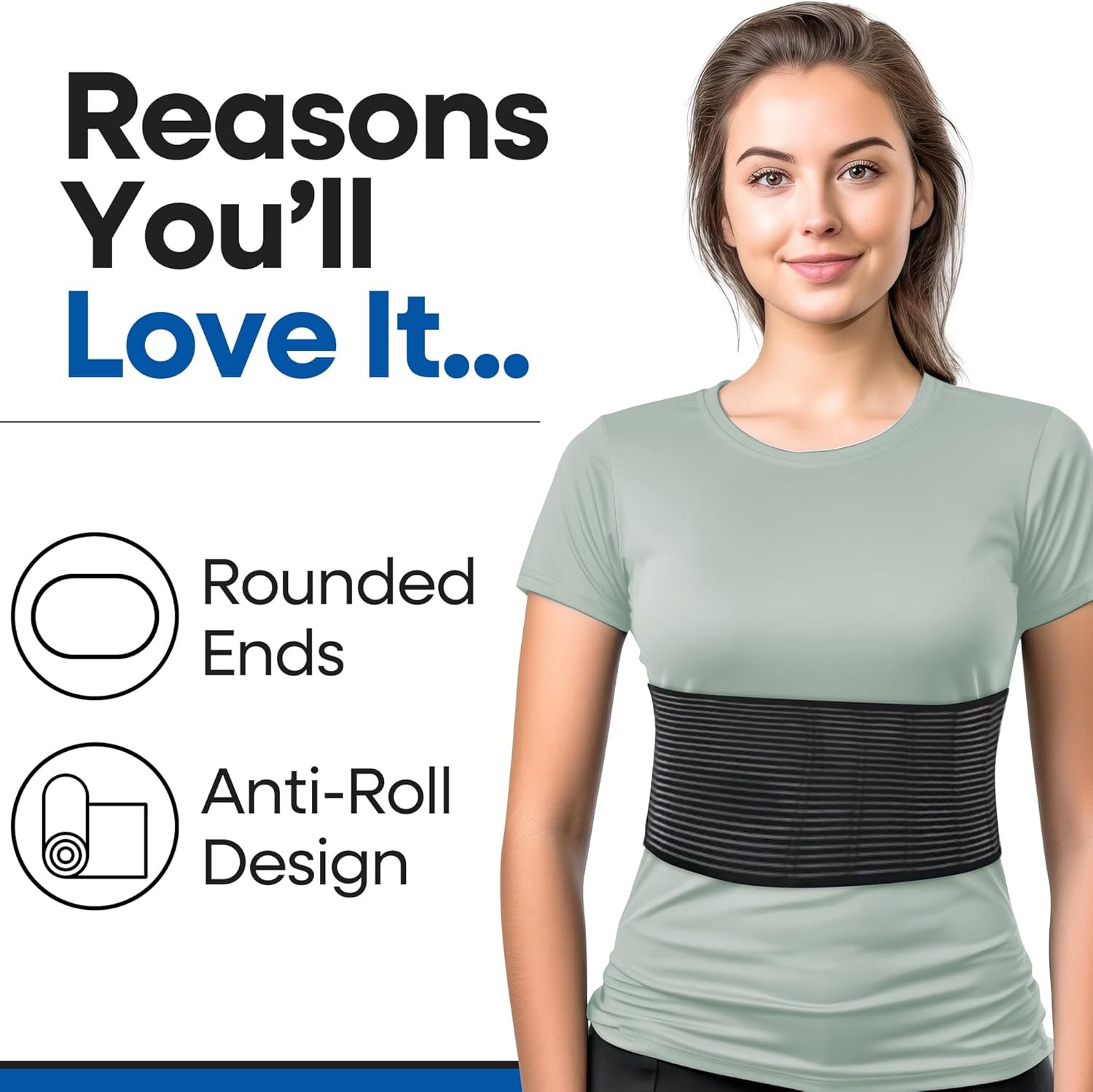 Rib Brace Rib Wrap | Chest Binder to Reduce Pain | Chest Compression Support Bel