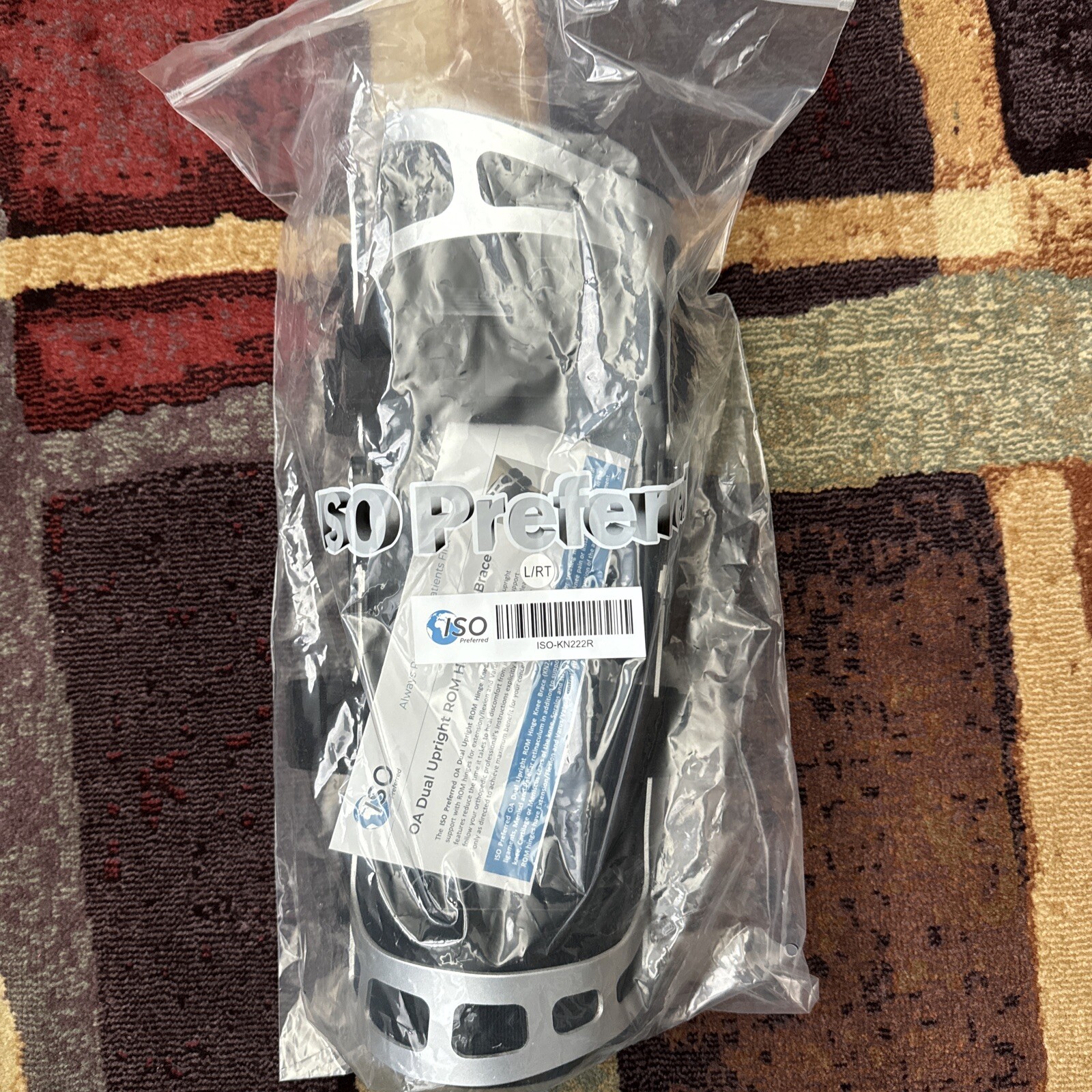 ISO Preferred Large Left OA Dual Upright ROM Hinge Knee Brace ISO-KN222L NEW top