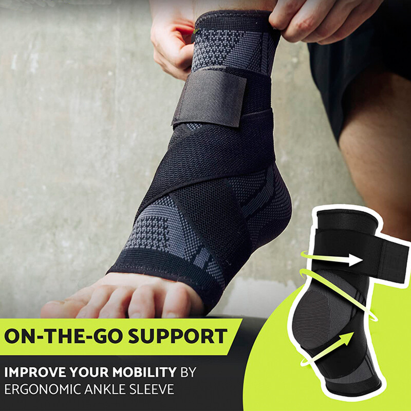 Ankle Brace Adjustable Compression Sleeve Support Heel Brace Achilles Tendonitis