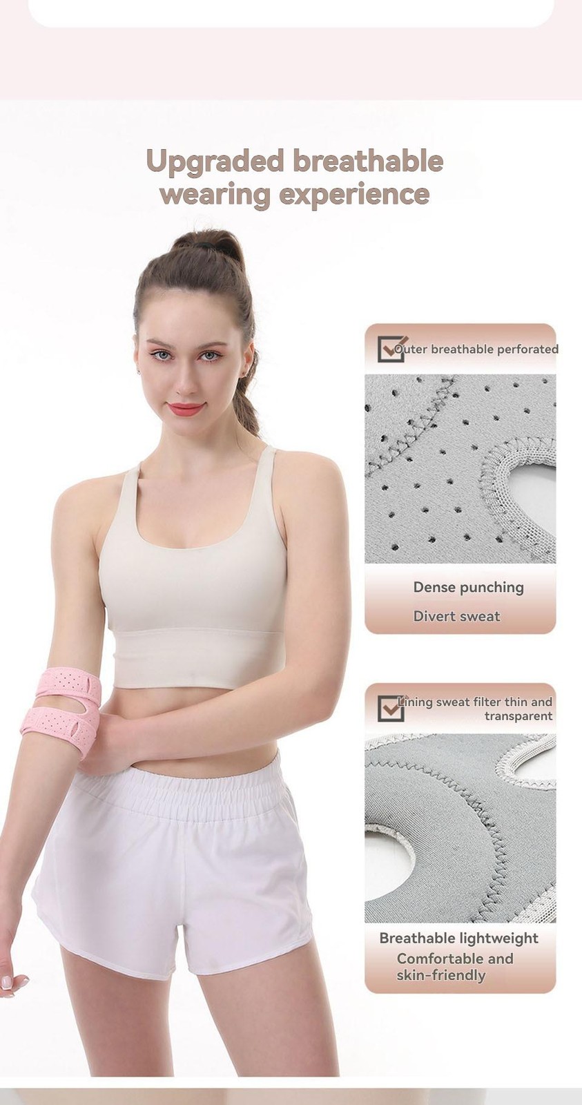 Aolikes 1pcs Elbow Compression Sleeve,elbow Brace for Tennis Elbow for Women & M