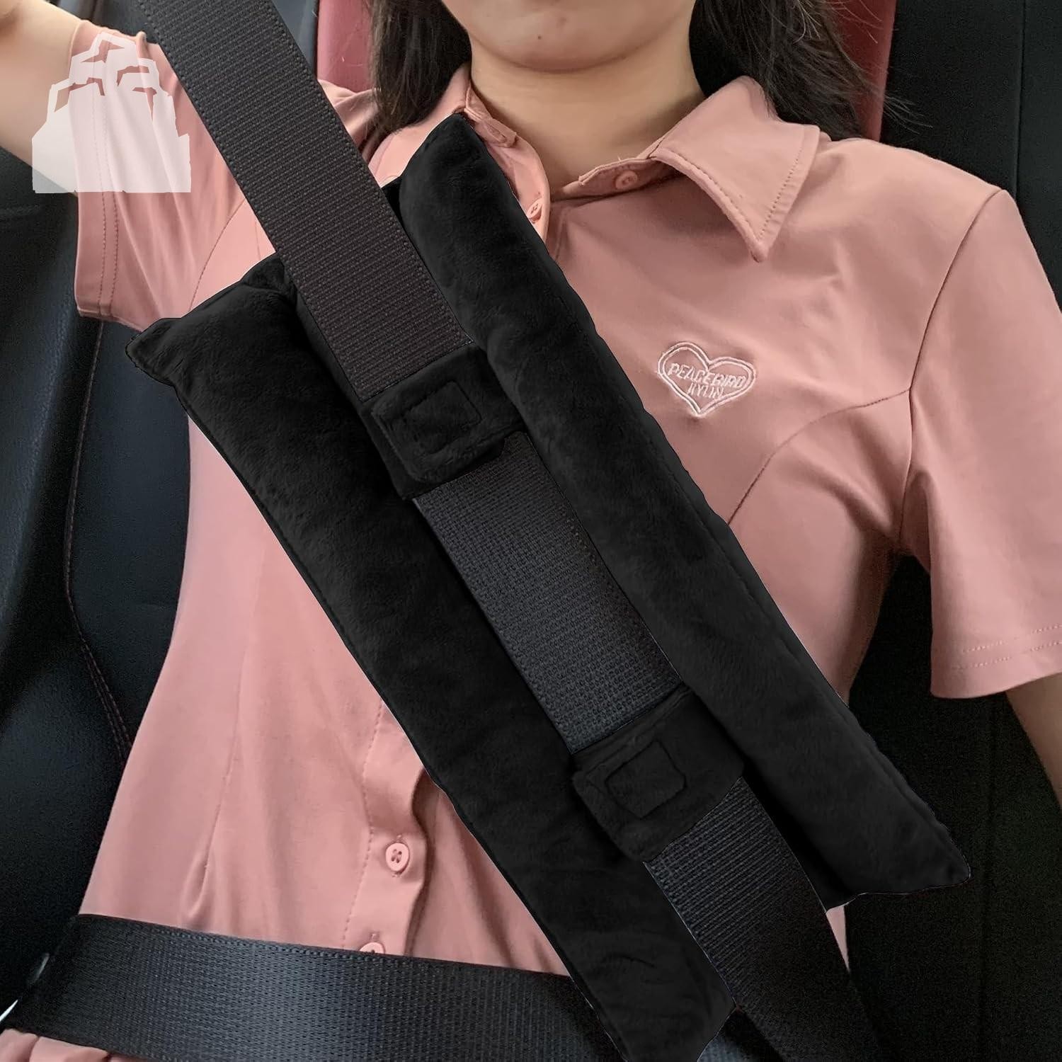 Seat Belt Pillow Mastectomy Post-Surgery Recovery Cushion Black