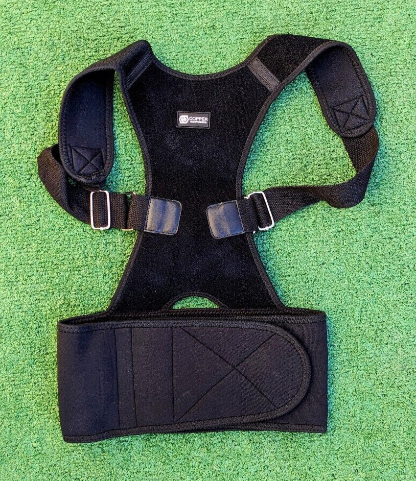 Copper Infused Adj Support Posture Treatment Corrector/Back Brace Unisex XL New