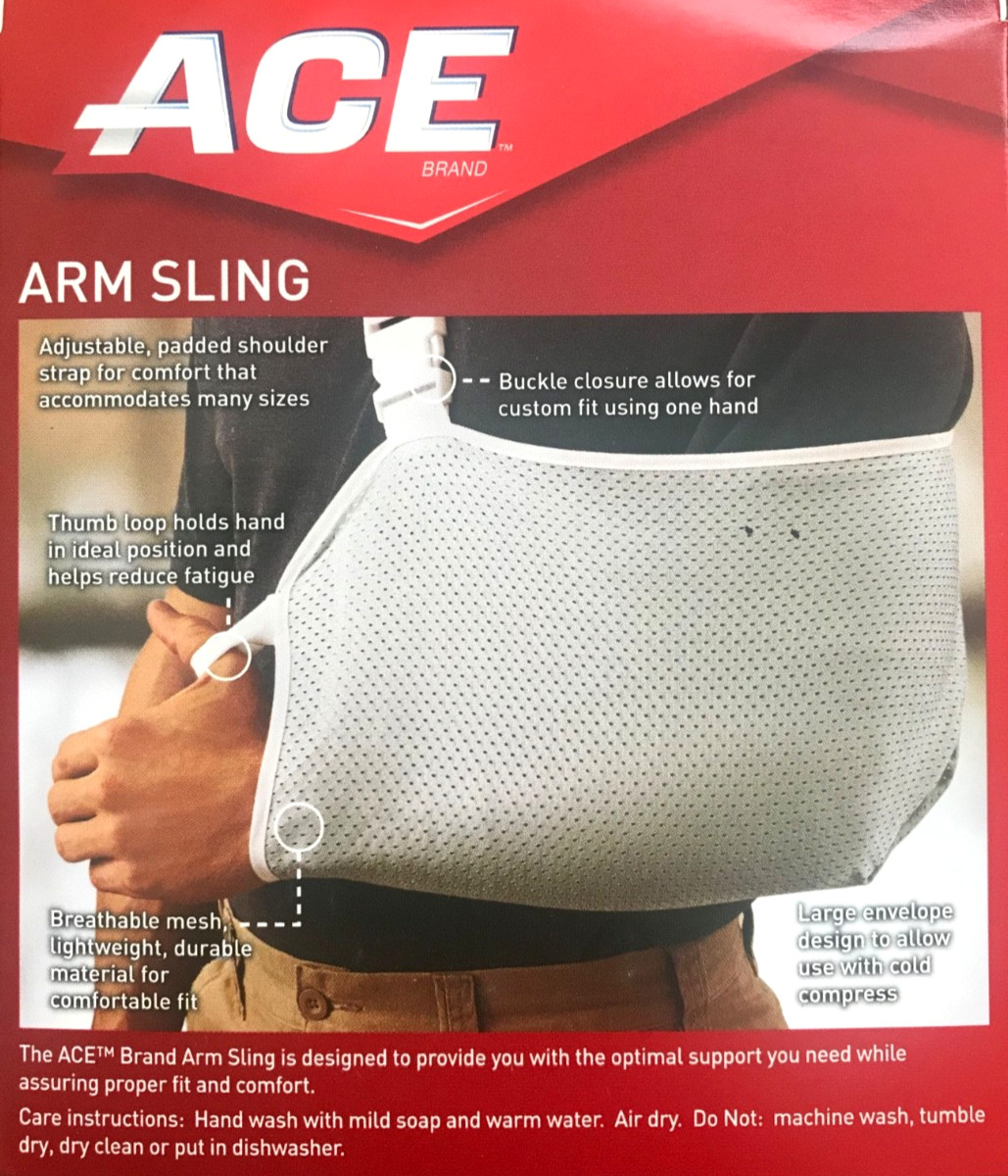 ACE Arm Sling Adjustable Padded Shoulder Strap Breathable Mesh (Pack of 3) New