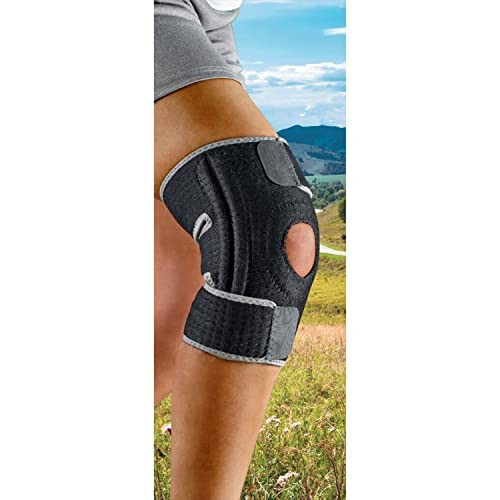 ACE Adjustable Knee Brace with Side Stabilizers (Pack of 2), Black