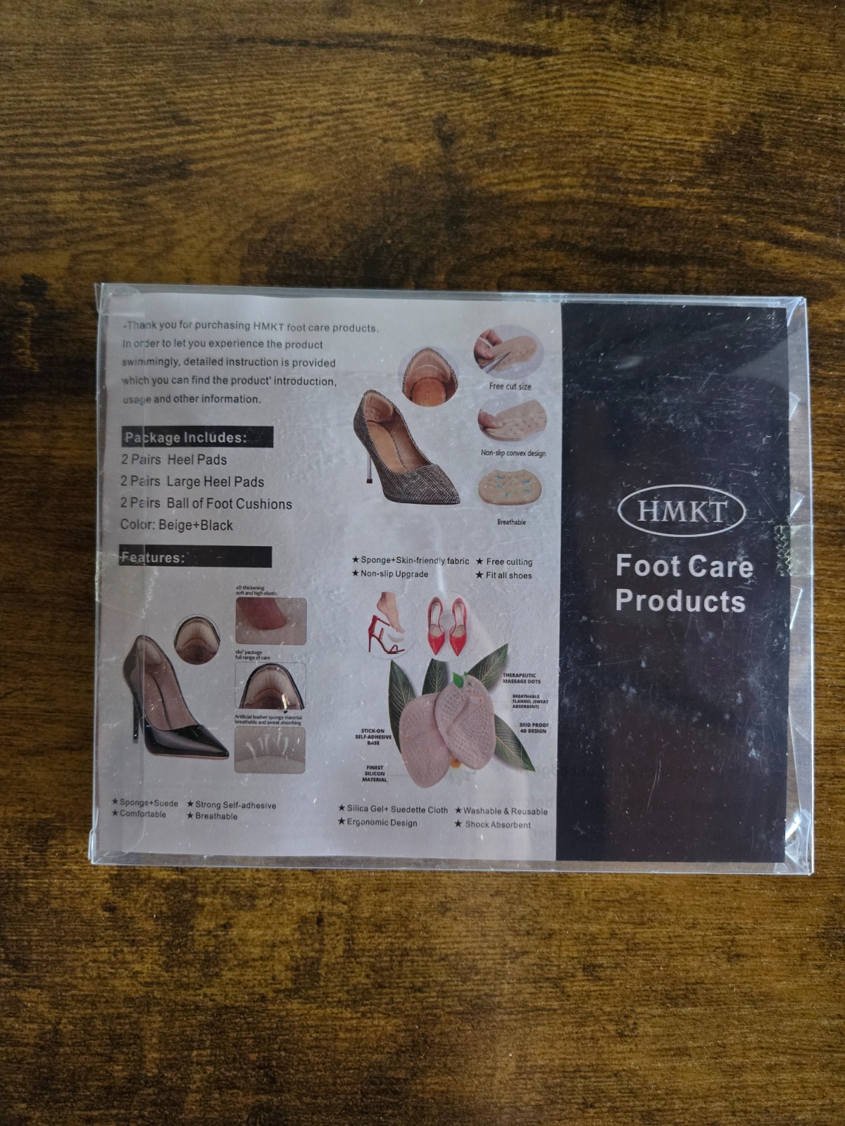 Set of 3 foot care cushions packs