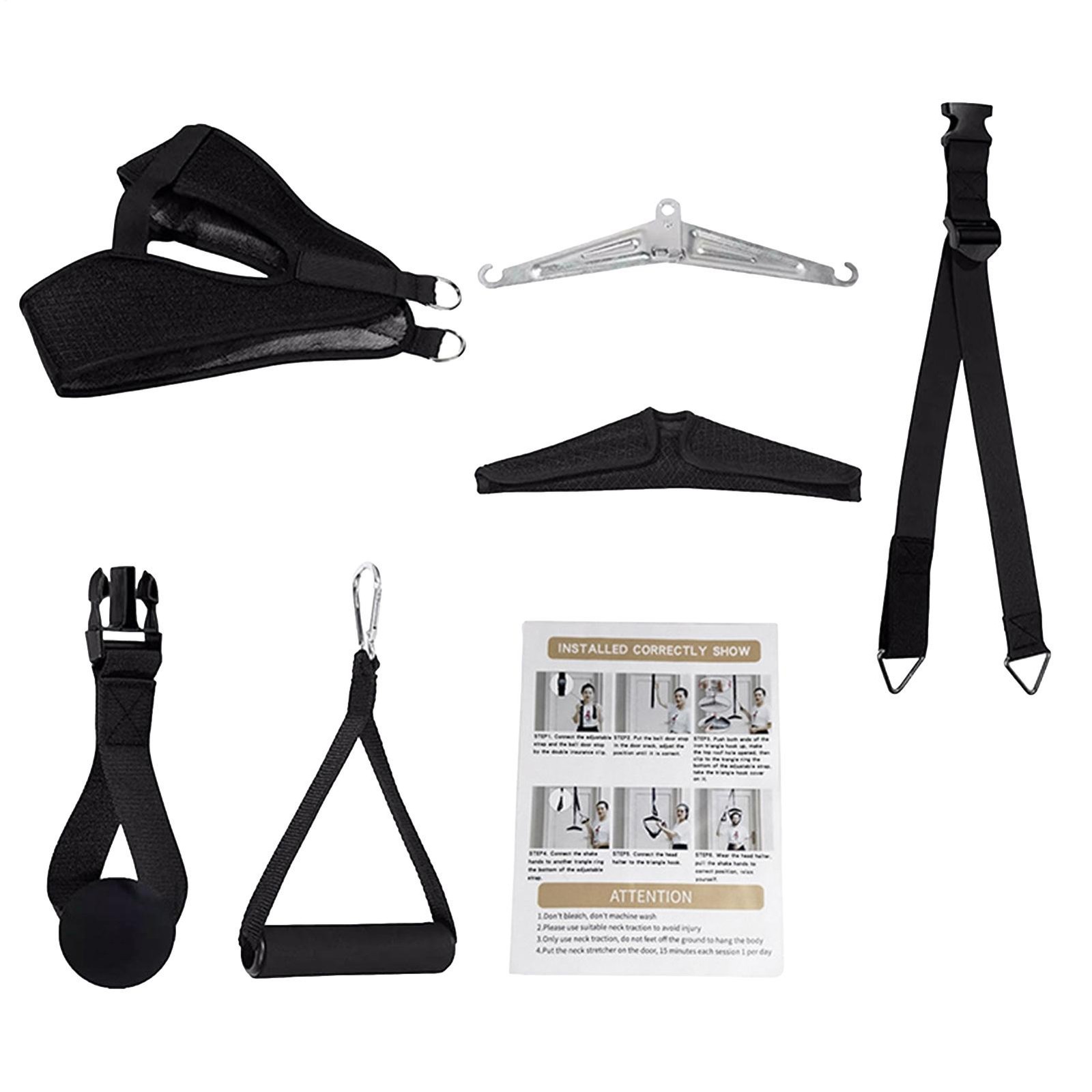 Cervical Neck Traction Device Over Door for Home Use, Portable Neck Stretcher
