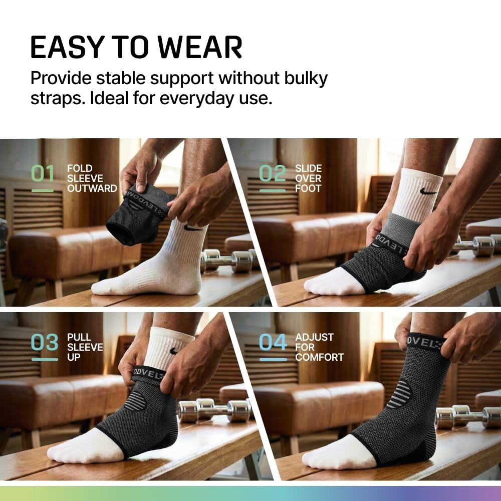 Compression Ankle Brace Socks for Sprains & Tendonitis – Support Sleeve for Men