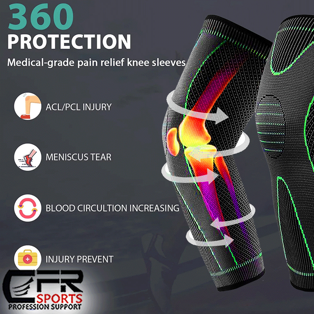 Full Leg Sleeves Thigh High Compression Long Knee Sleeve Socks Pain Relief Sport