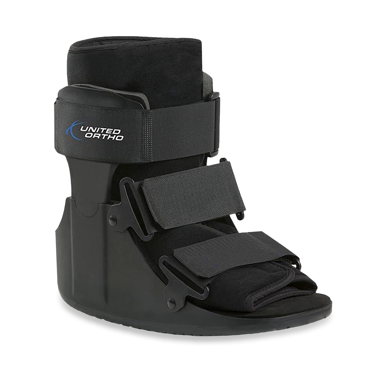 United Ortho USA14013 Adult Short Cam Walker Fracture Ankle Small Boot Black