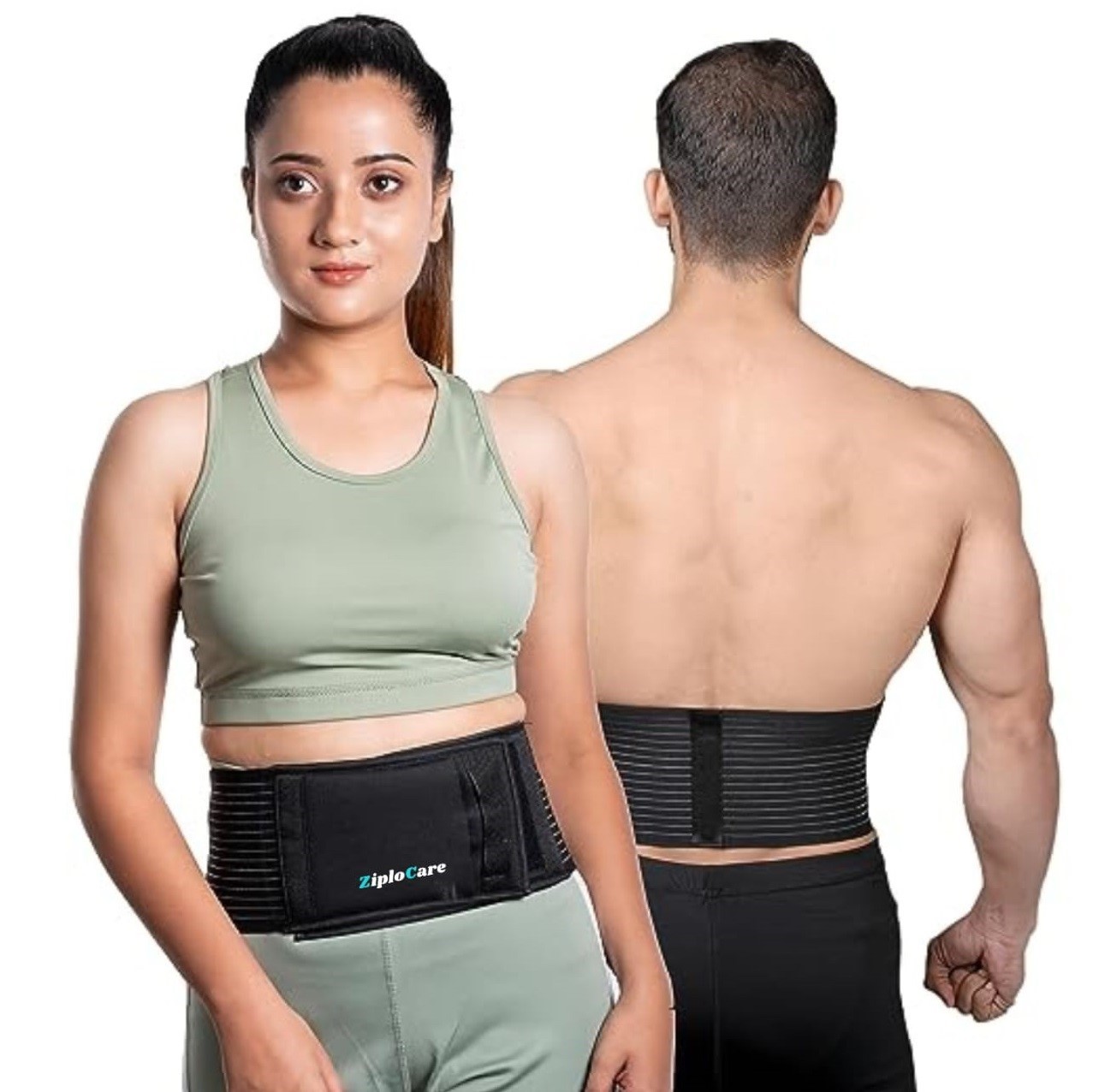 Umbilical Black Hernia Belt Pain Relief Support Brace With 1 Removable woman