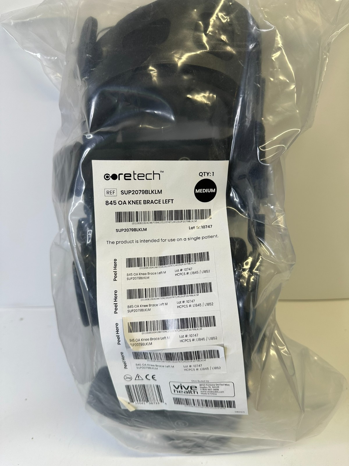 Coretech 845 OA Knee Brace Left Knee Medium Size ~ NEW