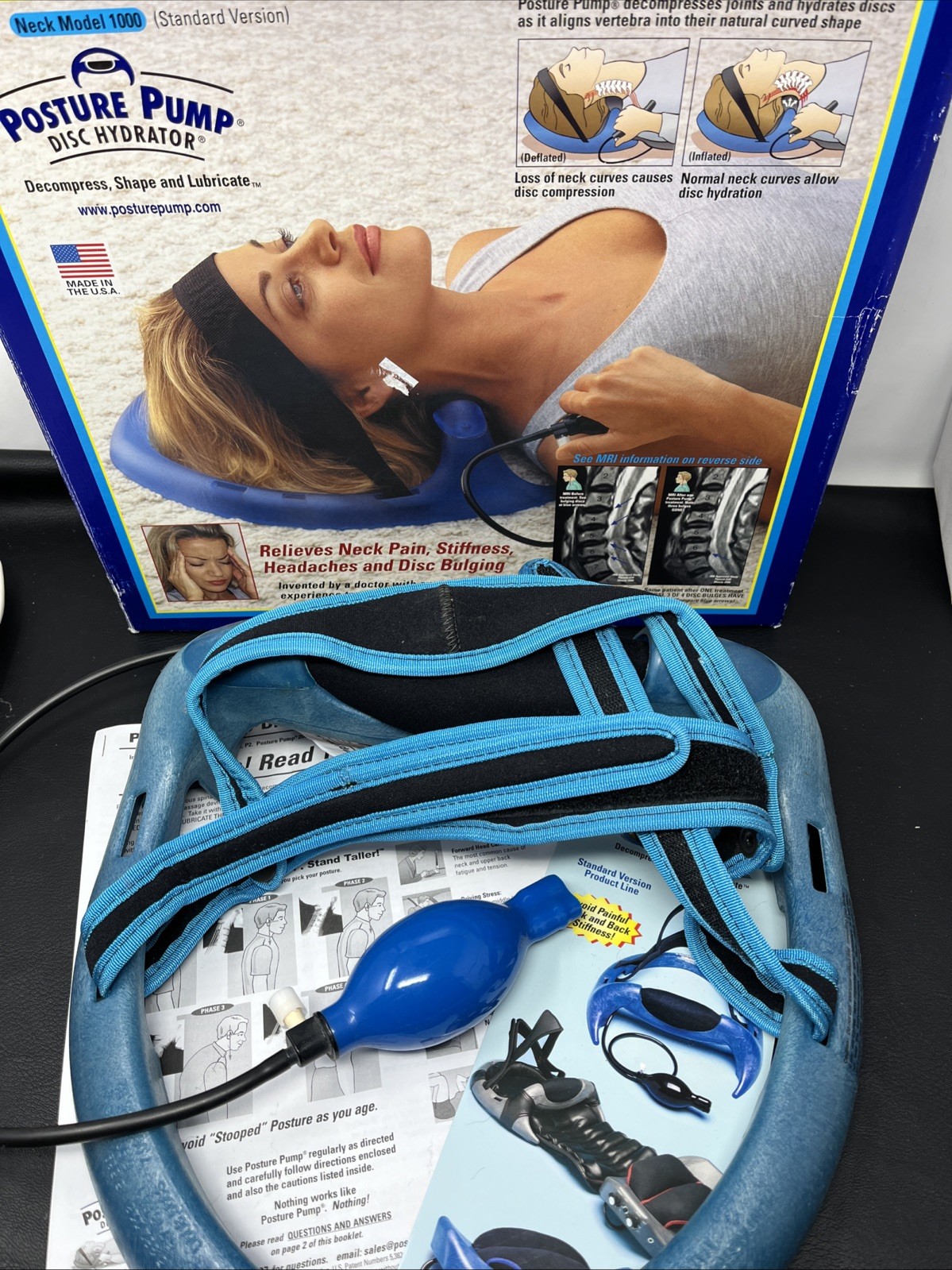 Posture Pump 1000 Neck Disk Hydrator Tested Therapy Pain Relief Headaches