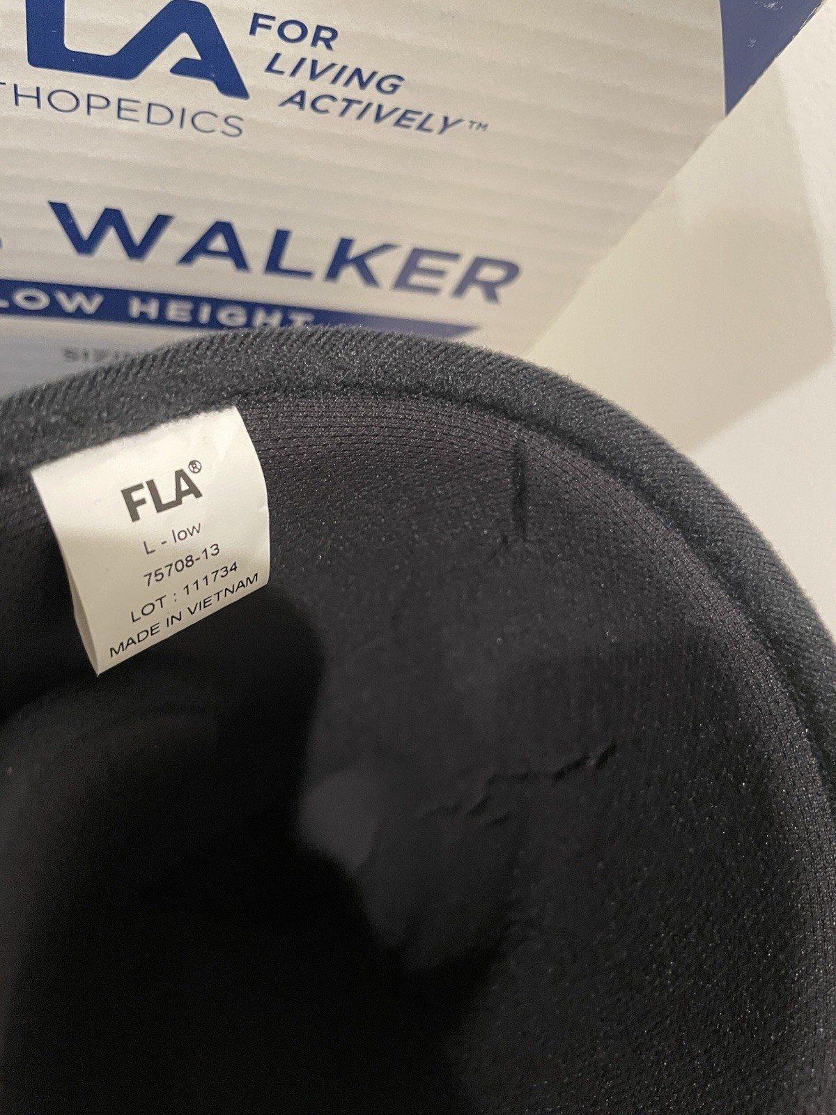 FLA Adjustable Air Ankle Walker Boot Low Gray Size Large right left.