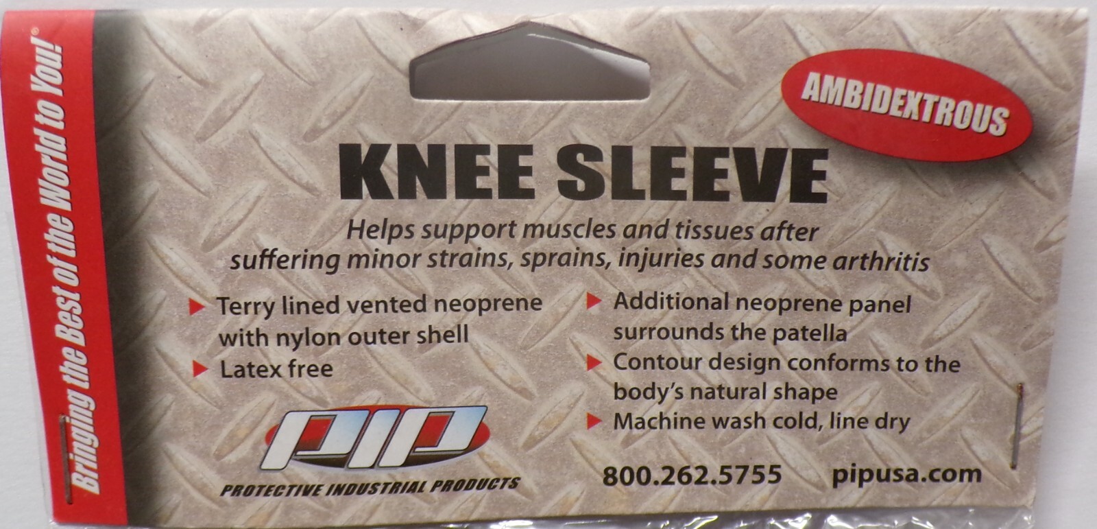 Lot of 3 PIP Ambidextrous Knee Sleeve Helps Support Muscles & Tissues Size M