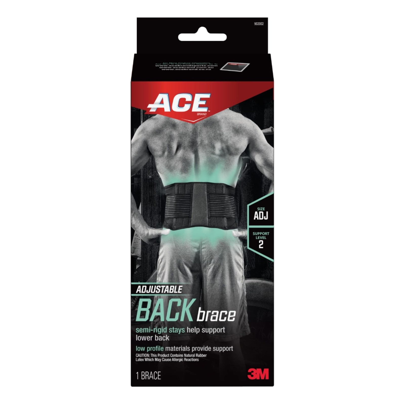 Adjustable Back Brace for Support, Comfort, and Full Range of Motion Black