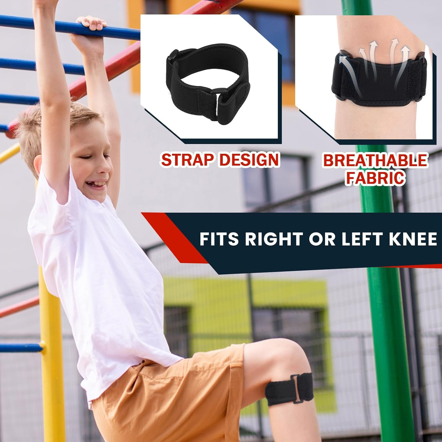2 Sets Kids Osgood Schlatter Knee Brace Youth Kids Patella Brace Strap with 3…