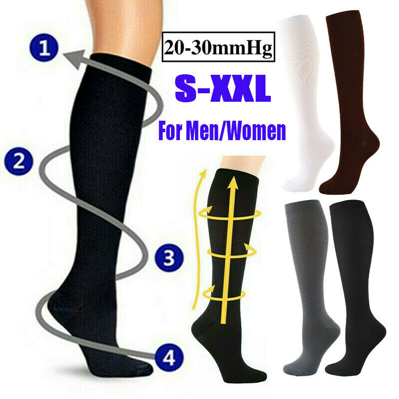 3x Men Compression Socks Reinforced Cushion Stockings Workwear Socks Size 6-13
