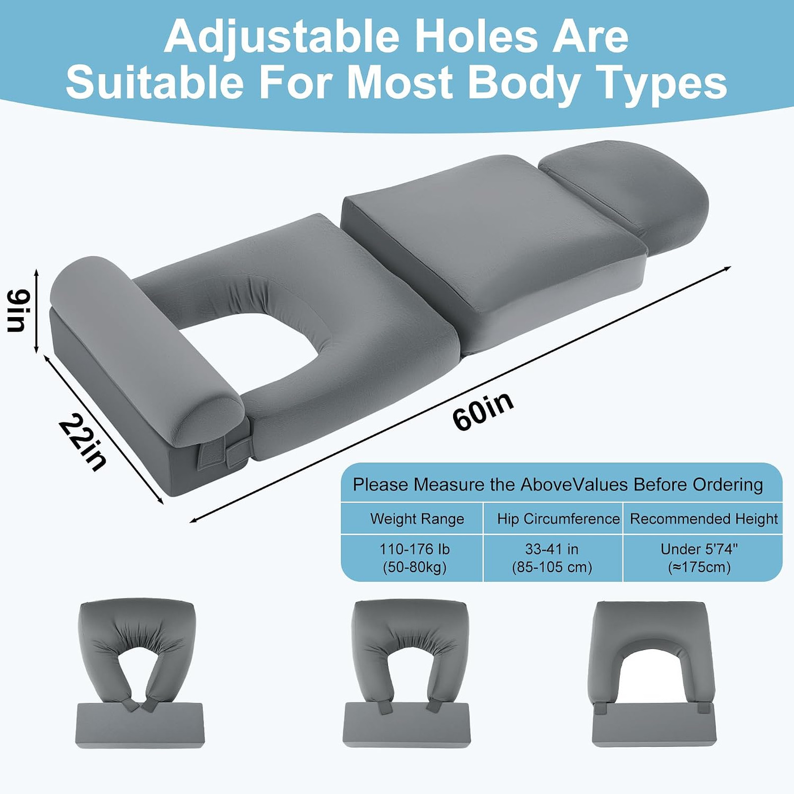 BBL Pillow After Surgery, Adjustable BBL Recovery Seat Cushion | Adjustable