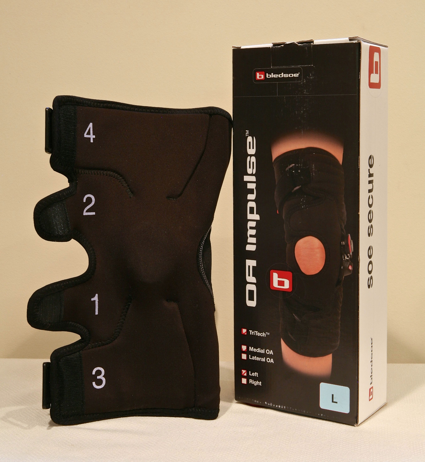 BLEDSOE MEDIAL OA KNEE BRACES – ORTHOPEDIC BRACES – SIZE L — REDUCED PRICE!