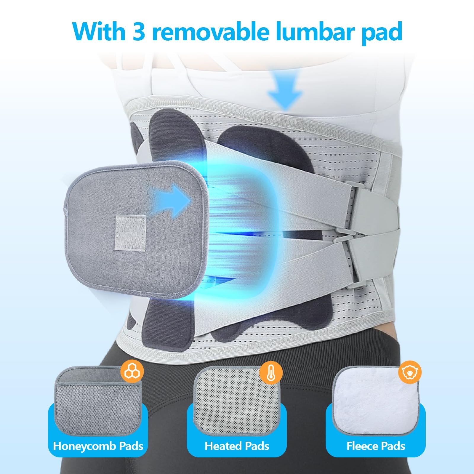 Soporte Lumbar BLACKYEW Tejido 3D Para Levantamiento Y Buena Postura