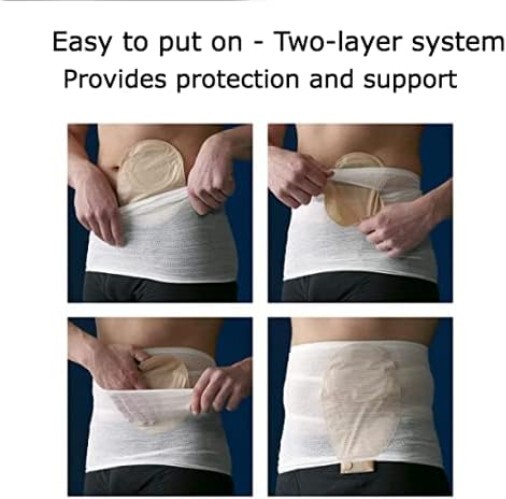 Corsinel StomaSafe Classic Pack of 3 Ostomy/Hernia Light Support White, M 38-…