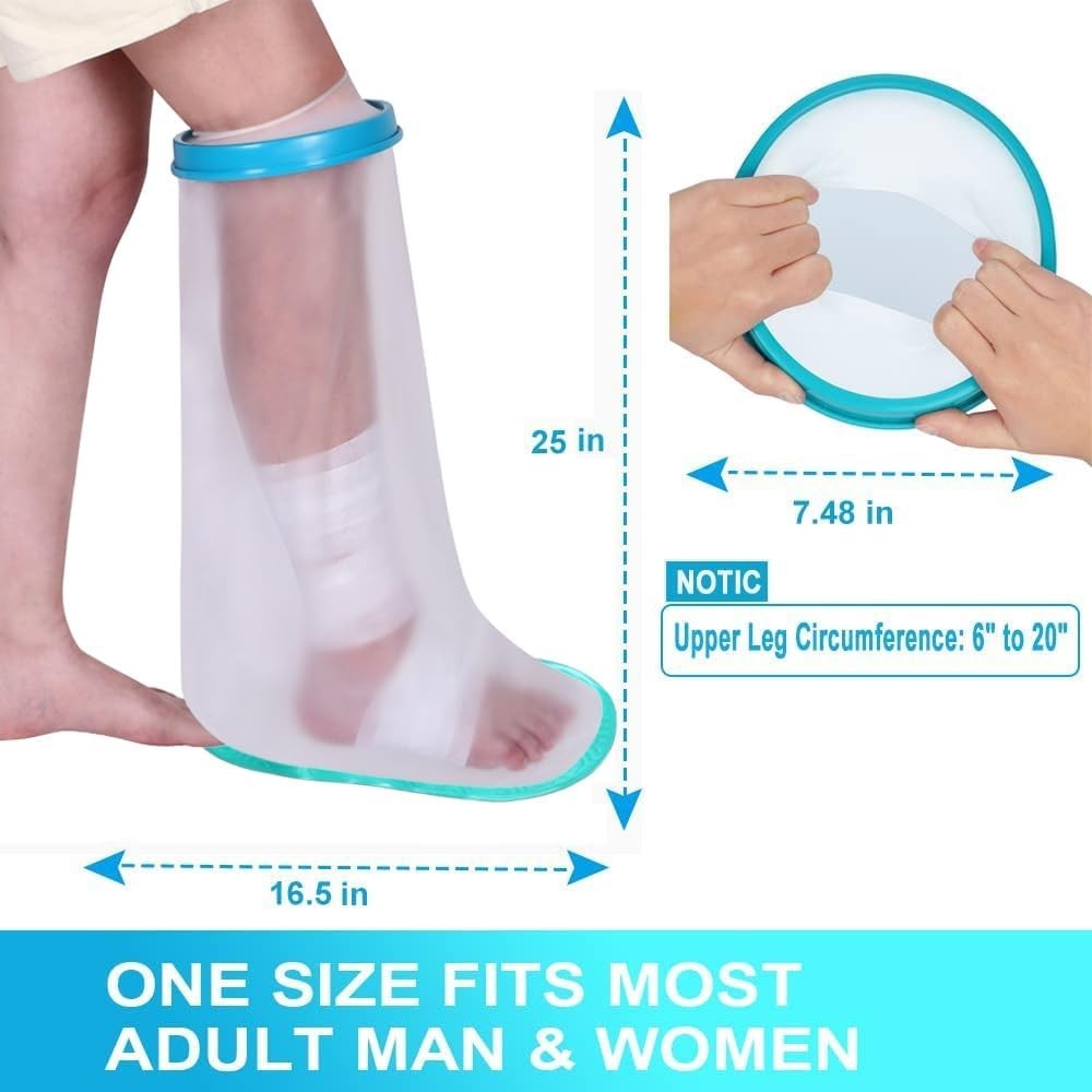 High-Quality Waterproof Cast Cover for Legs – Protects Wounds While Showering