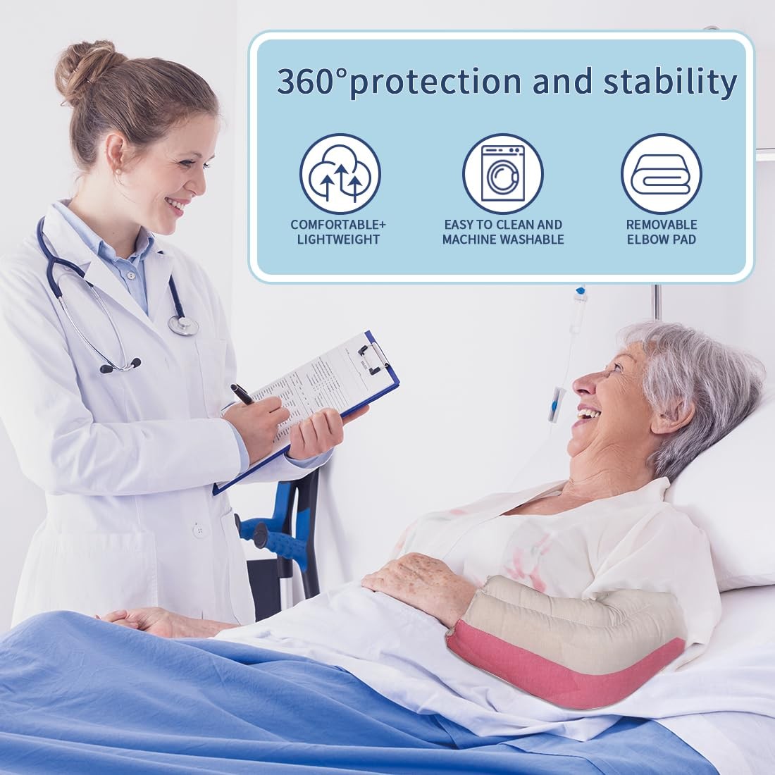 Elbow Protector Pad for Elderly Bedridden Patients Soft Fibre Large Size