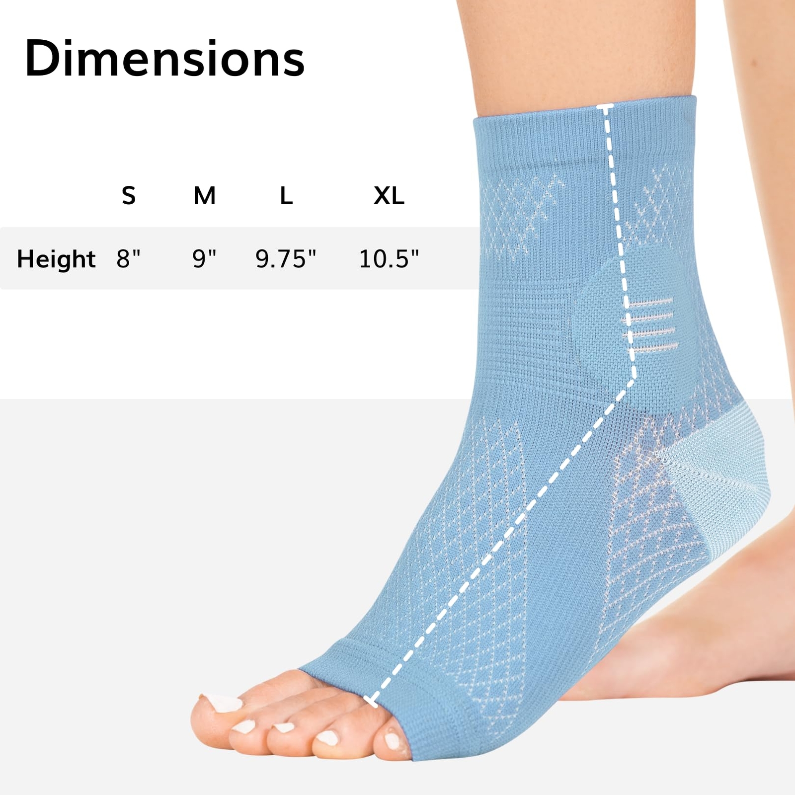 Neuropathy Socks – Peripheral Neuritis Compression Diabetic Toeless Foot Slee…