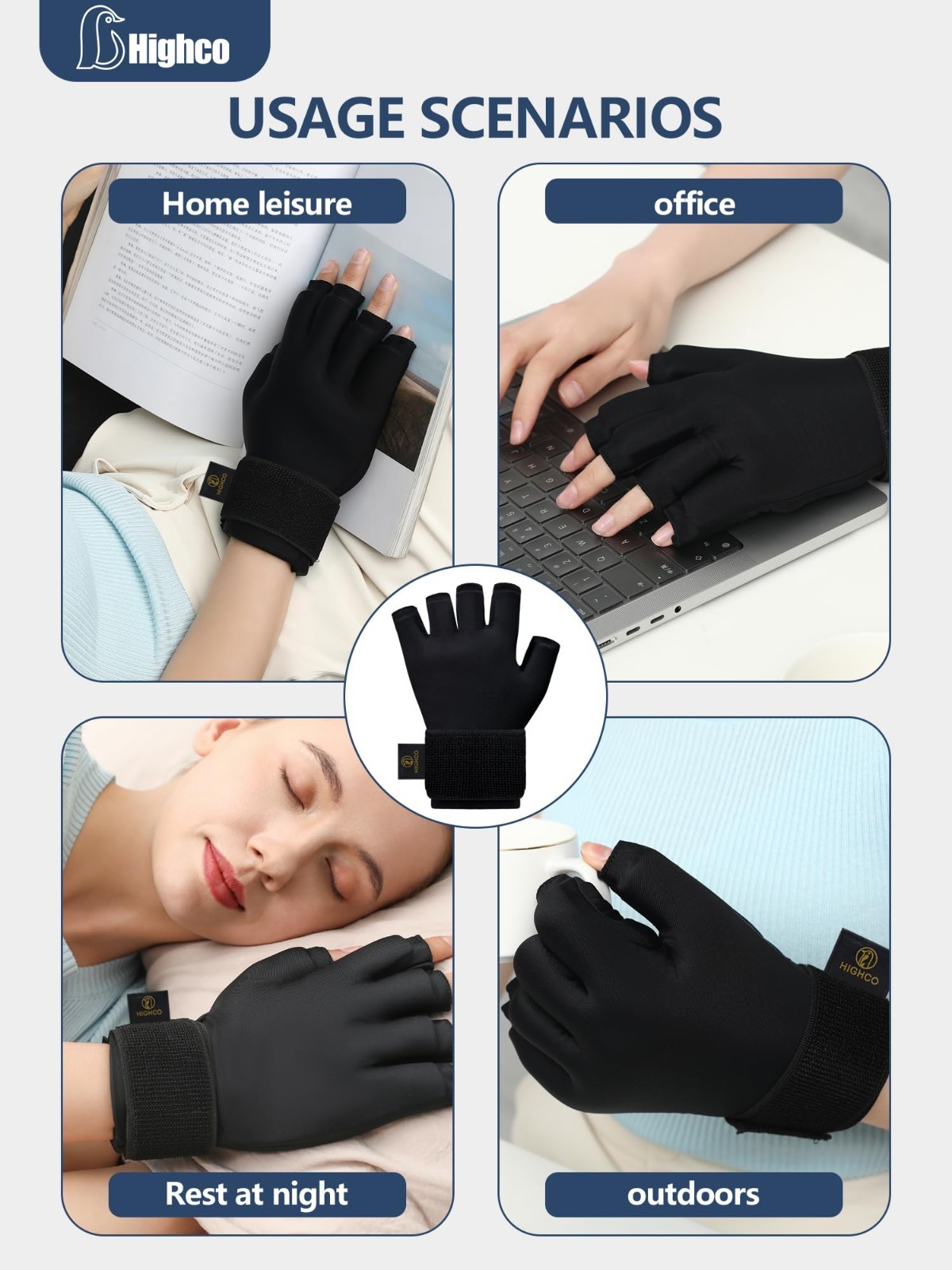 2 Pack Adjustable Ice Gloves for Arthritis Pain Relief – Hot & Cold Therapy Gel