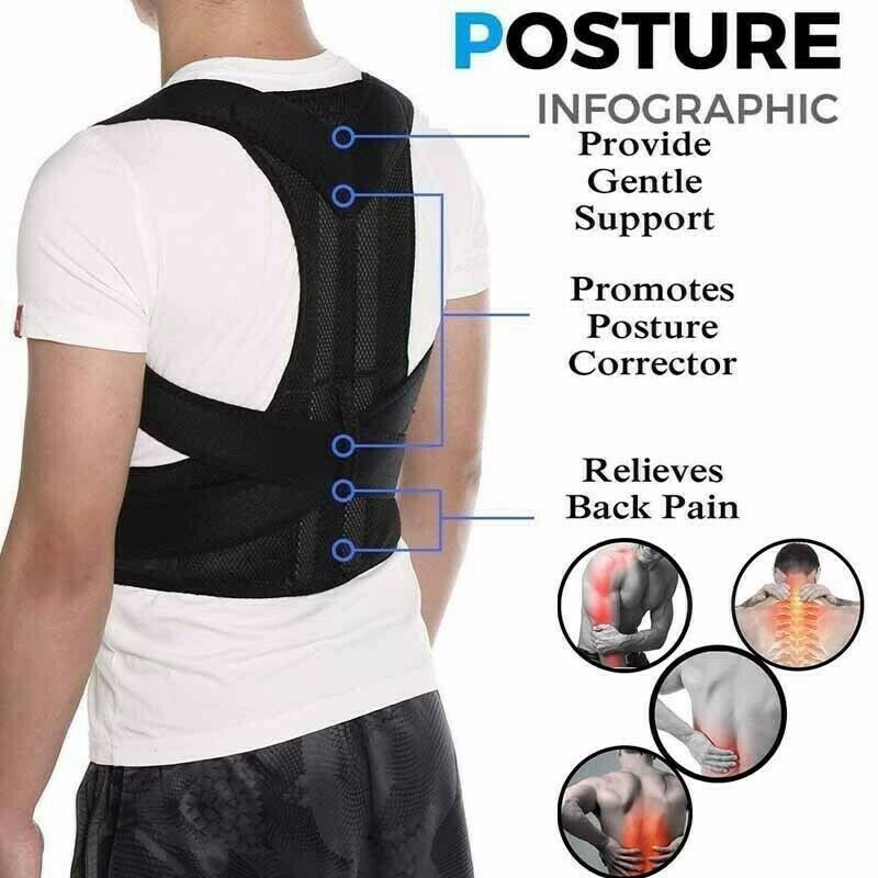 Heavy Duty Lift Lumbar Lower Back Waist Support Belt Brace Suspenders for Work