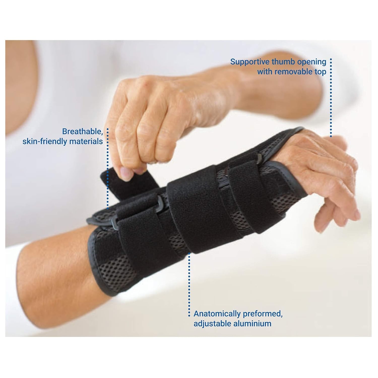 Actimove Manus Forte Plus Wrist & Thumb Brace Large/X-Large Left Black