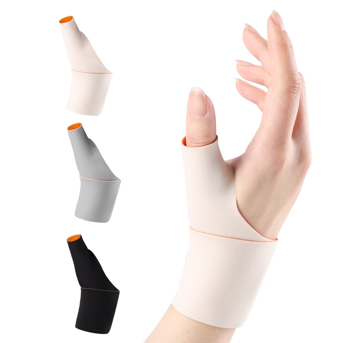 Thumb Wrist Brace Right Hand, Support for Carpal Medium Right, Nude