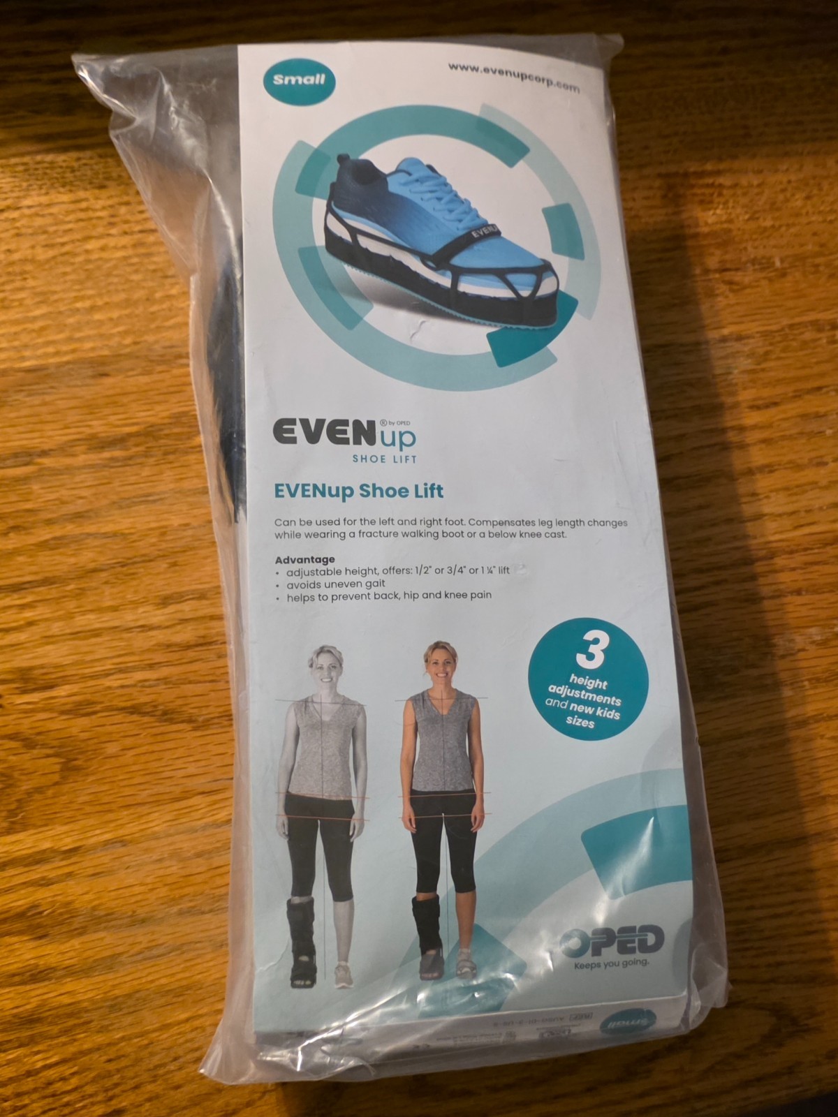 Even Up Shoe Lift Adjustable Height Left or Right Adult Size Small Fast Shipping