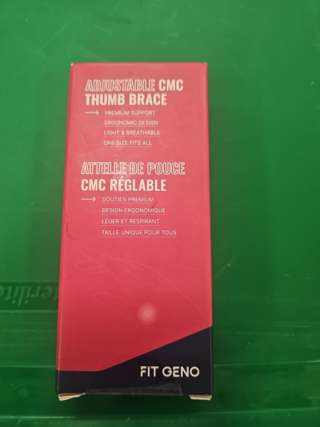 NIB Fit Geno Adjustable CMC Thumb Brace One Size Fits All Support Free Ship
