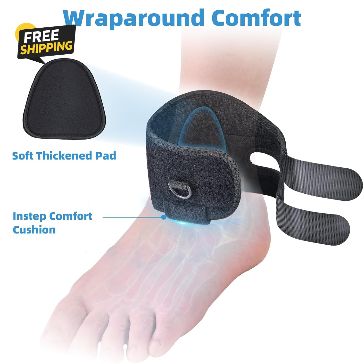 AFO Foot Drop Brace Adjustable Ankle Support Dorsiflexion Splint Left Right Men