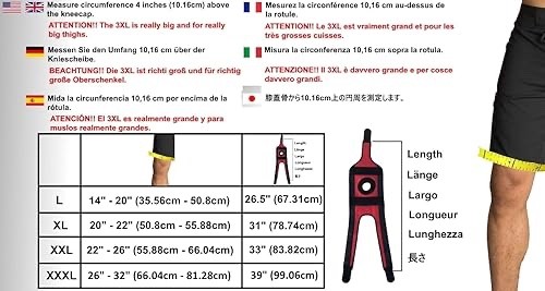 Gladton Knee Brace XL Red & Black Premium Support