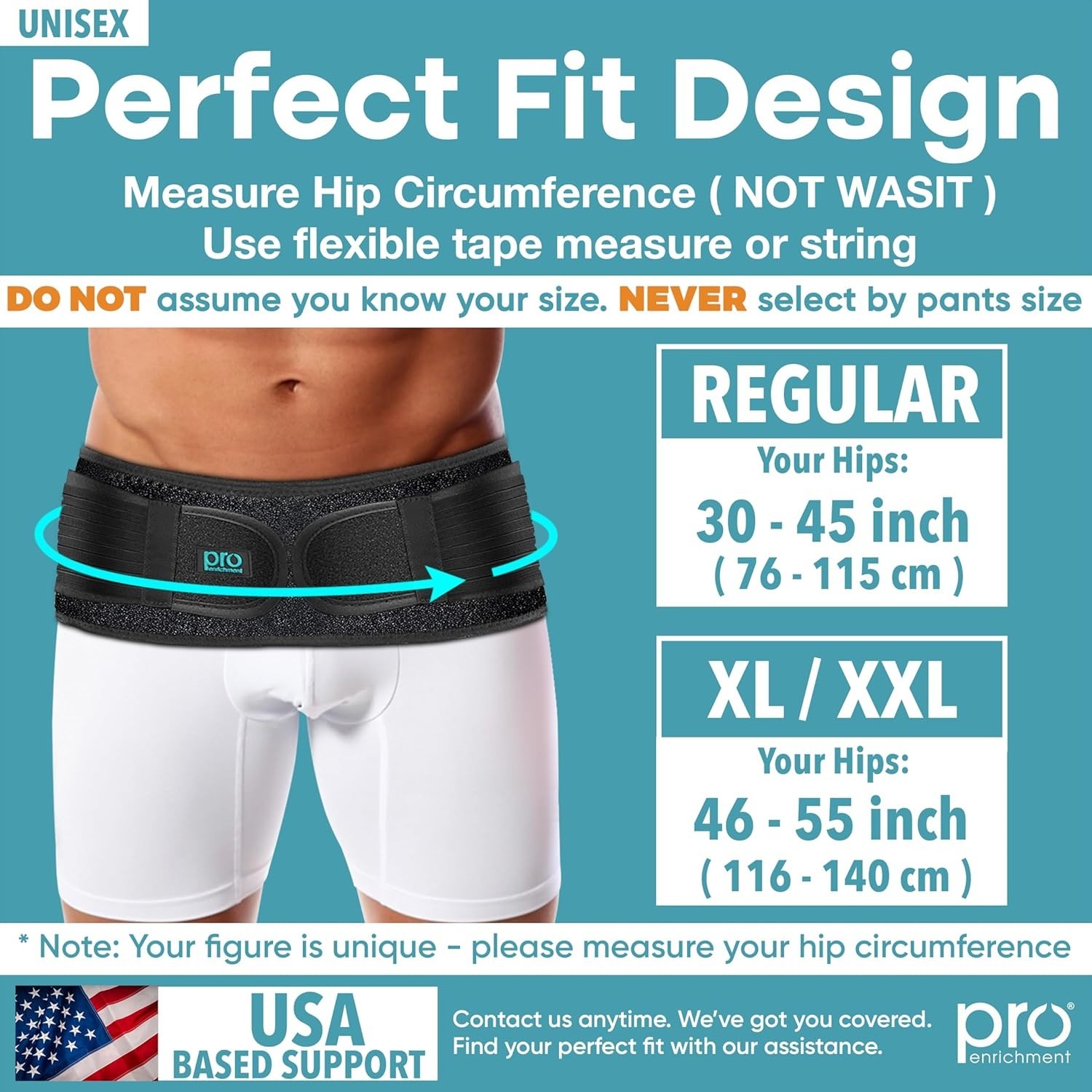 Adjustable Sacroiliac Hip Brace for Lower Back Pain – Comfortable & Durable