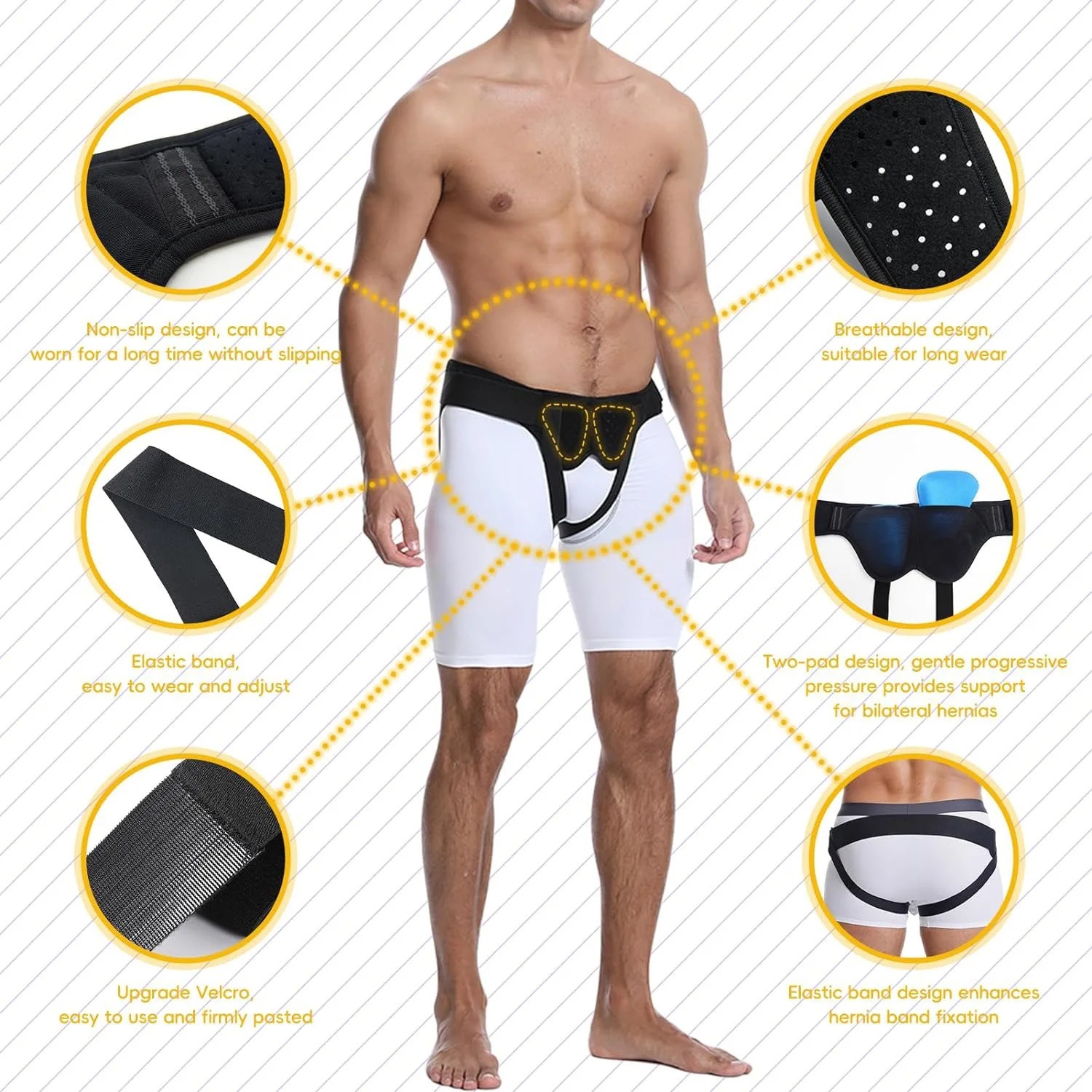 Hernia Belt for Middle-Aged and Elderly Adults with Inguinal Hernia Hernia Belt