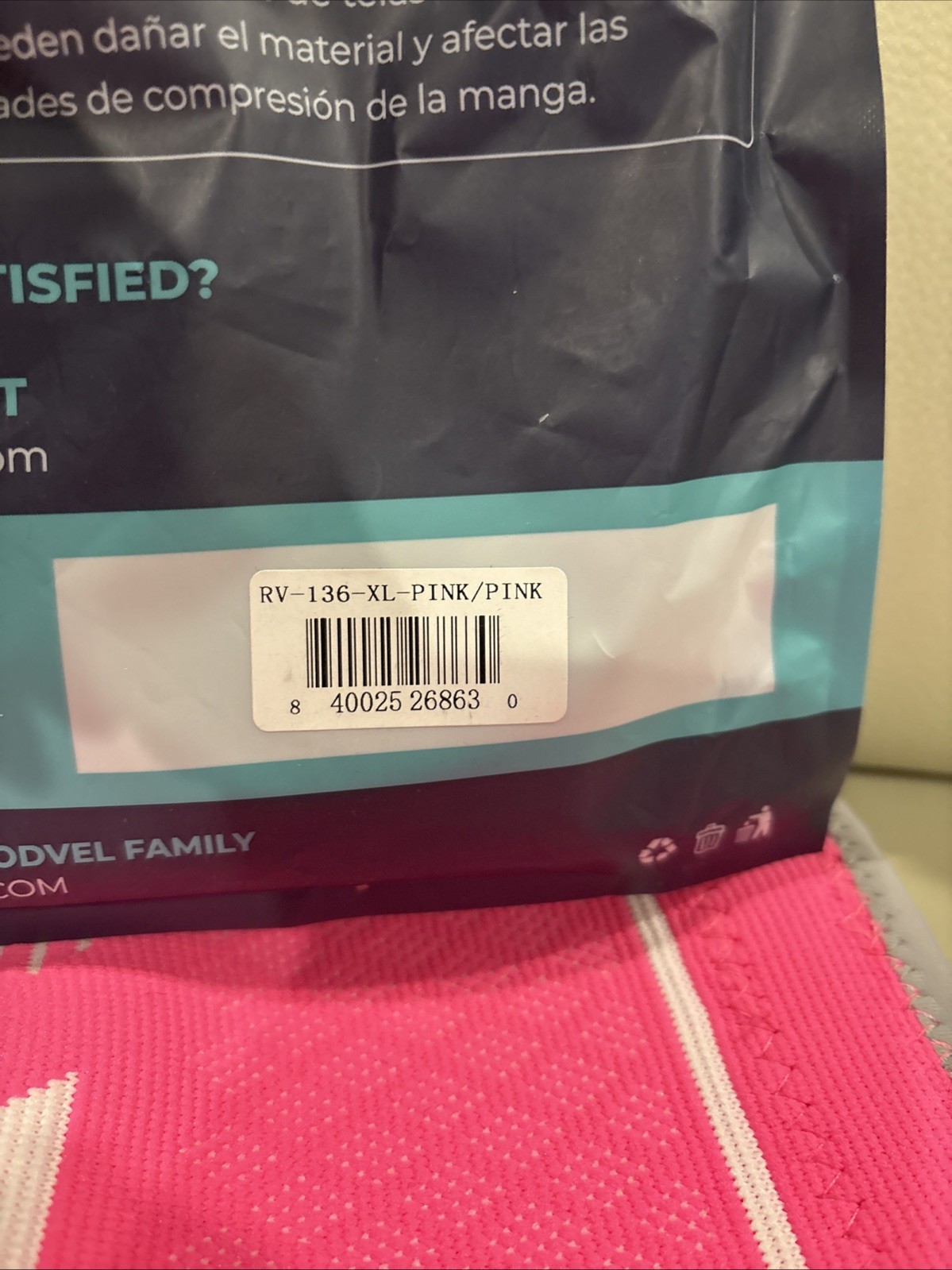 Modvel 2 Pack Knee Compression Sleeve for Pain Relief SZ XL NEW / PINK