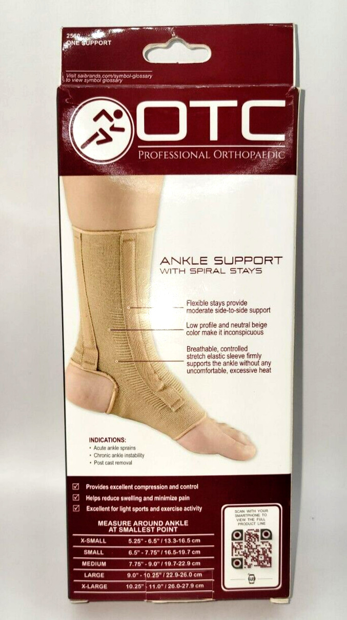 OTC Ankle Support With Spiral Stays – Size Medium – NEW OPENED BOX
