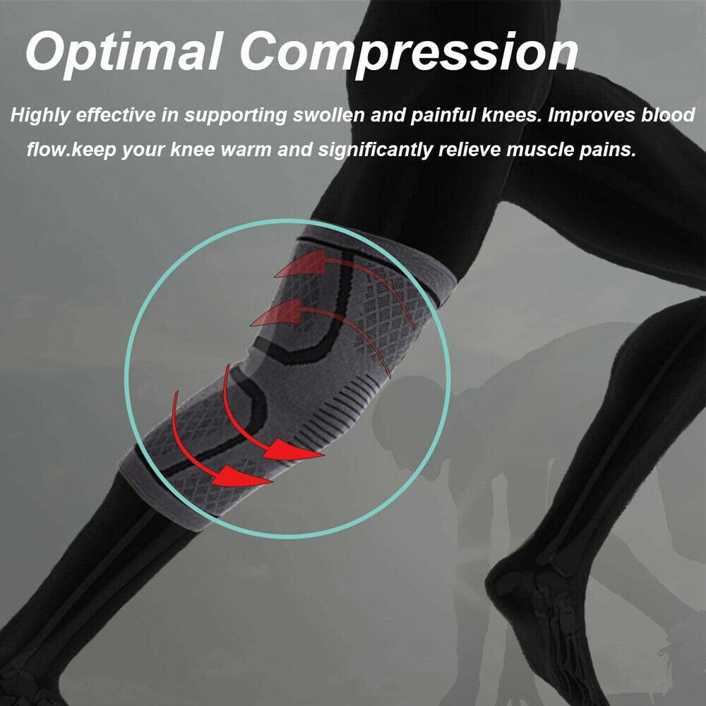 Knee Compression Brace Sleeve Support Sports Joint Injury Pain Relief Arthritis