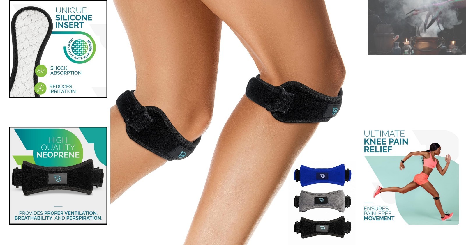 Ultimate Knee Pain Relief – Adjustable Brace for Basketball & Running – 2 Pack