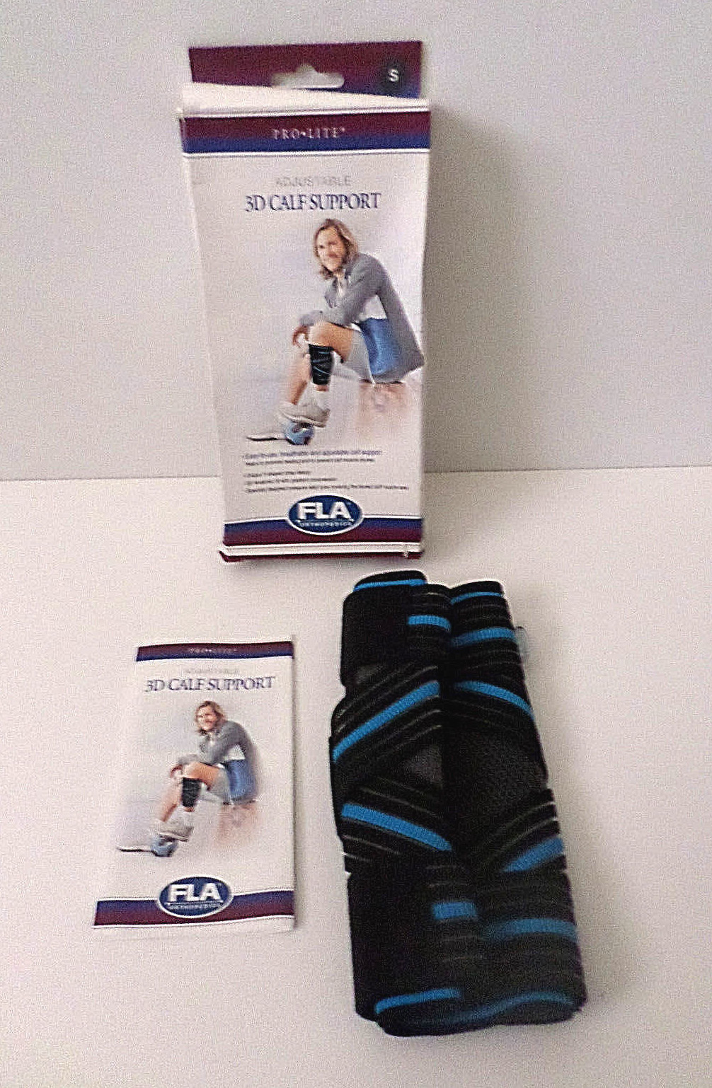 FLA Orthopedics ProLite 3D Calf Support 76242-00 Y-Shaped Size Small Black OPEN*