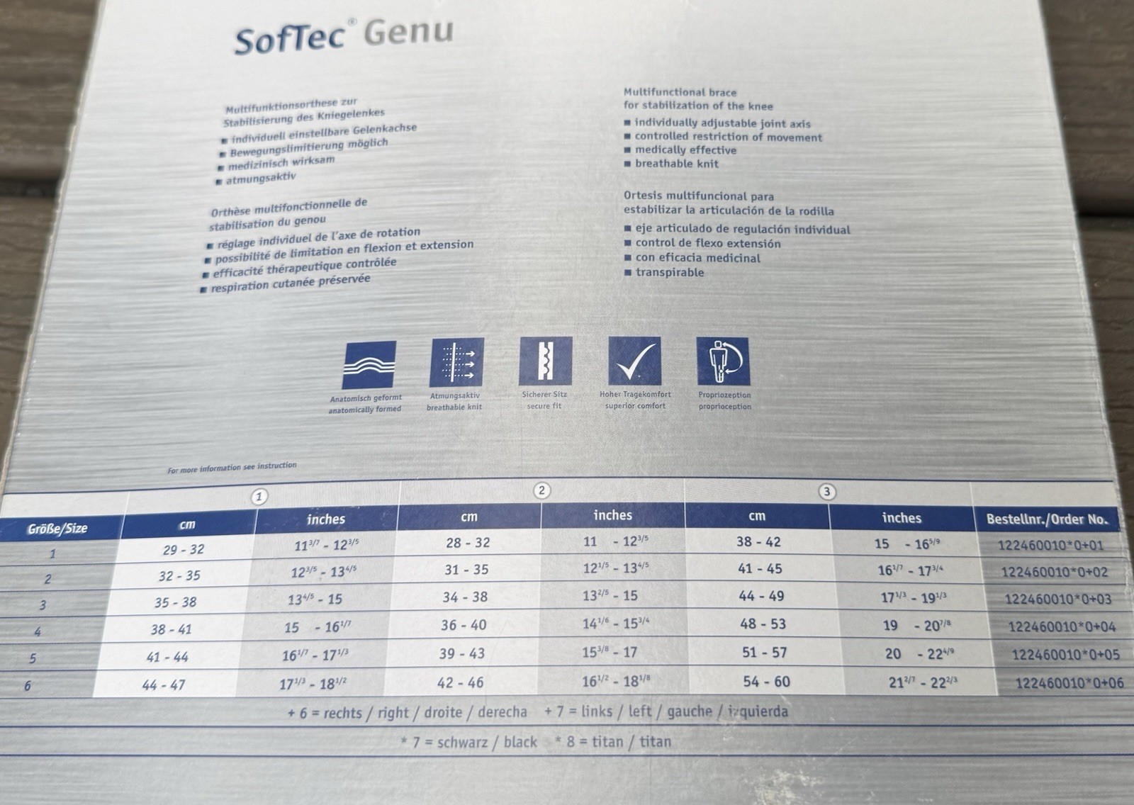 NICE! Bauerfeind SofTec GENU ROM Knee Brace (4 LEFT) ACL MCL Orthosis | 4-Point