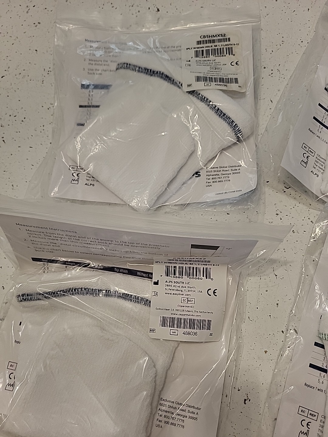 NEW COOLBLUE Lot of 11 Assorted Prosthetic Socks Size 1,2 Length 8-12